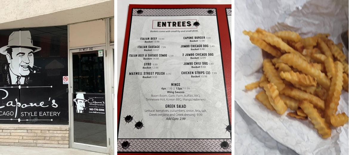 Capones Chicago Eatery Menu
